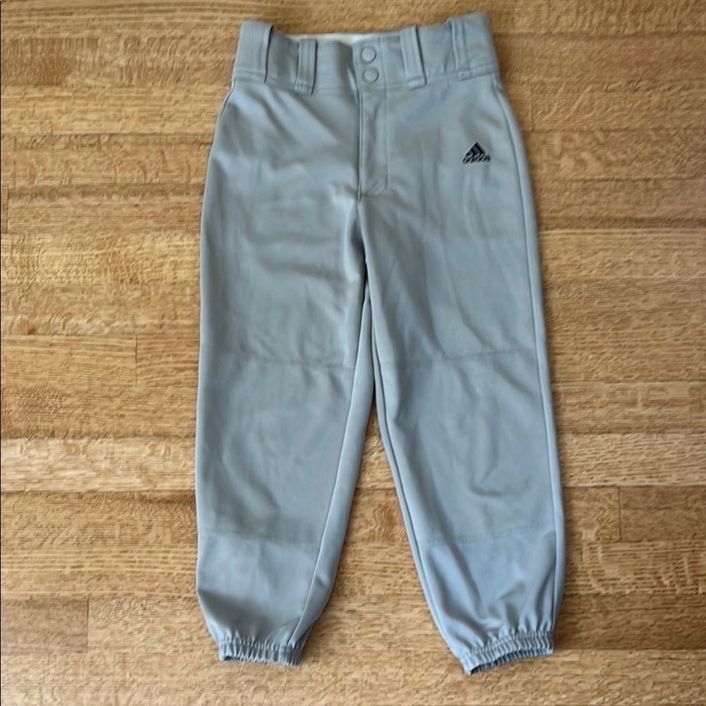 Adidas Gray Casual Bottoms with Elastic Cuffs